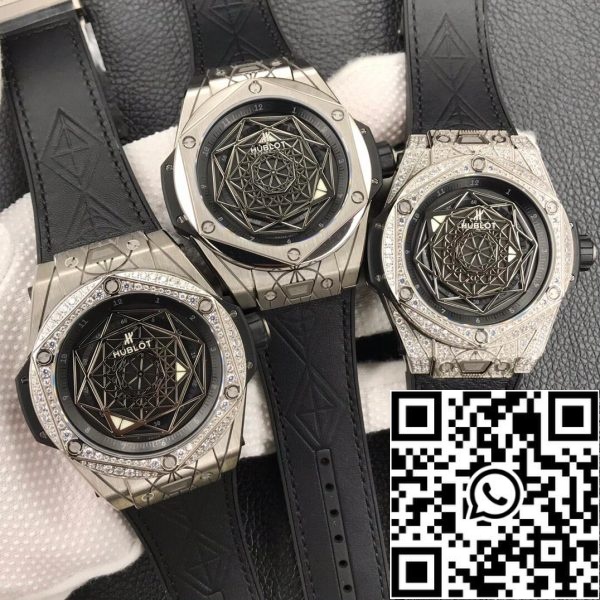 Hublot Big Bang 415 NX 1112 VR MXM16 1 1 Best Edition WWF Factory fekete számlap amerikai Replica óra 4383 Hublot Big Bang 415.NX.1112.VR.MXM16 1:1 Best Edition WWF Factory fekete számlapja