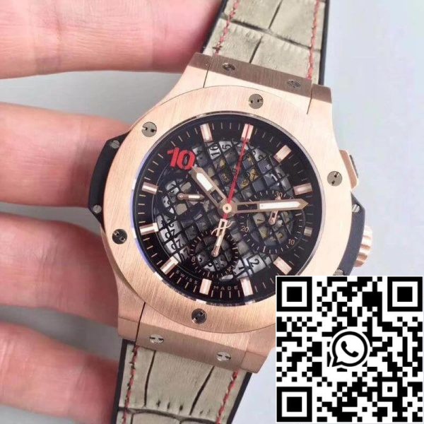 Hublot Big Bang Aero Bang Gold Mechanische Uhren 1 1 Beste Edition Schweizer ETA4100 Schwarz Skelett Zifferblatt US Replica Uhr 3901 Hublot Big Bang Aero Bang Gold Mechanische Uhren 1:1 Beste Edition Schweizer ETA4100 Schwarz Skelett Zifferblatt