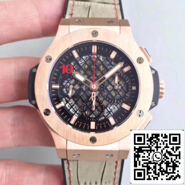 Hublot Big Bang Aero Bang злато механични часовници 1 1 Най-доброто издание швейцарски ETA4100 черен скелетон Dial САЩ реплика часовник 61 Hublot Big Bang Aero Bang злато механични часовници 1: 1 Най-доброто издание швейцарски ETA4100 черен скелетон Dial