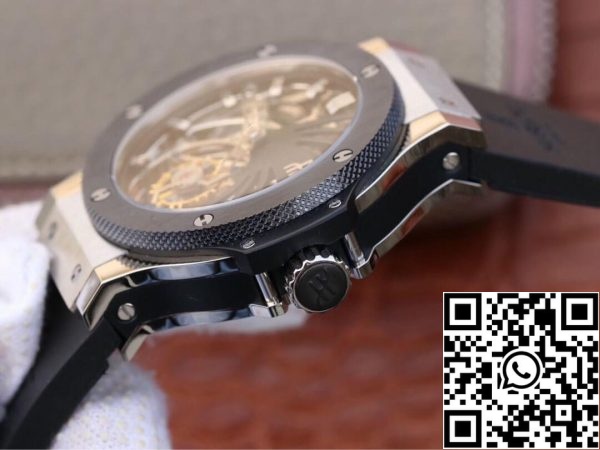 Hublot Big Bang Hollow Tourbillon 1 1 Najboljša izdaja keramični Bezel Skeleton Dial ZDA replika Watch 9266 Hublot Big Bang Hollow Tourbillon 1: 1 Najboljša izdaja keramični Bezel Skeleton Dial