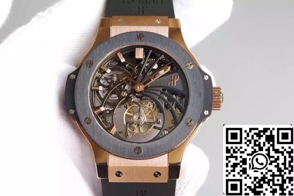 Hublot Big Bang Hollow Tourbillon 1 1 Best Edition Swiss Manual Winding Tourbillon Movement US Replica Watch 3524 Hublot Big Bang Hollow Tourbillon 1:1 Best Edition Swiss Manual Winding Tourbillon Movement