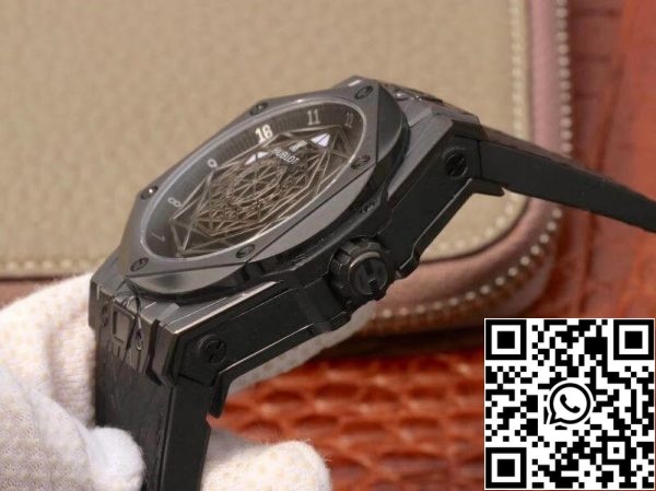 ساعة Hublot Big Bang Bang Sang Bleu 415 CX 1114 VR MXM17 TMF Factory 1 1 1 Best Edition Swiss ETA1213 Leather Fronted Rubber Strap US Replica 3590 Hublot Big Bang Sang Bleu 415.CX.1114.VR.MXM17 TMF Factory 1:1 Best Edition Swiss ETA1213 Leather Fronted Rubber Strap