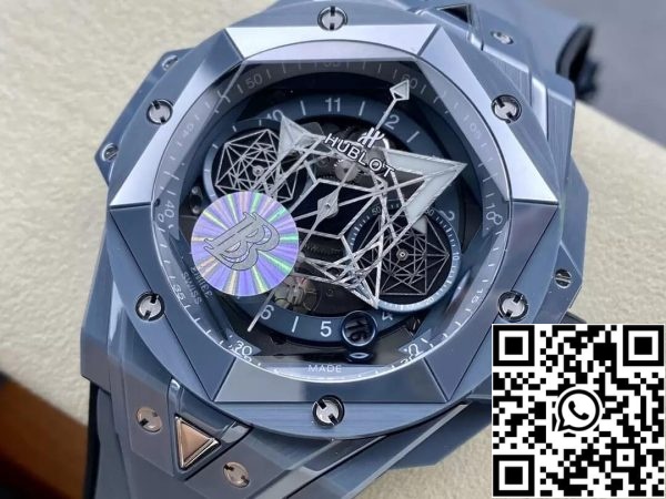 Hublot Big Bang Sang Bleu II 418 FX 8007 RX MXM21 1 1 Best Edition BB Factory Gray Ceramic US Replica Watch 6417 Hublot Big Bang Sang Bleu II 418.FX.8007.RX.MXM21 1:1 Best Edition BBF Factory Gray Ceramic