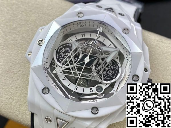 Hublot Big Bang Sang Bleu II 418 HX 2001 RX MXM21 1 1 Best Edition BB Factory White Ceramics US Replica Watch 2025 Hublot Big Bang Sang Bleu II 418.HX.2001.RX.MXM21 1:1 Best Edition BBF Factory White Ceramics