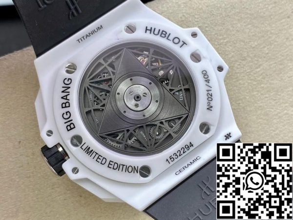 Hublot Big Bang Sang Bleu II 418 HX 2001 RX MXM21 1 1 Mejor Edición BB Fábrica Cerámica Blanca US Reloj Replica 2280 Hublot Big Bang Sang Bleu II 418.HX.2001.RX.MXM21 1:1 Mejor Edición BBF Fábrica Cerámica Blanca