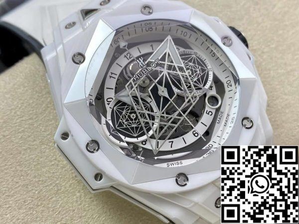 Hublot Big Bang Sang Bleu II 418 HX 2001 RX MXM21 1 1 Mejor Edición BB Fábrica Cerámica Blanca US Reloj Replica 7511 Hublot Big Bang Sang Bleu II 418.HX.2001.RX.MXM21 1:1 Mejor Edición BBF Fábrica Cerámica Blanca