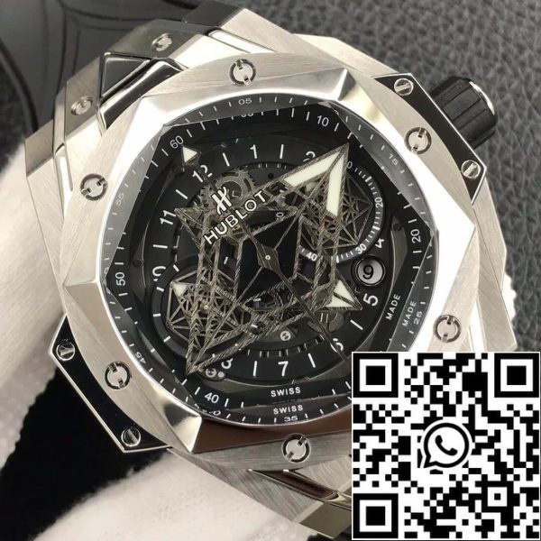 Hublot Big Bang Sang Bleu II 418 NX 1107 RX MXM19 1 1 Най-доброто издание HB Фабрика черен циферблат САЩ реплика часовник 9375 Hublot Big Bang Sang Bleu II 418.NX.1107.RX.MXM19 1: 1 Най-доброто издание HB Фабрика черен циферблат