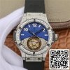 Hublot Big Bang Tourbillon 1 1 Best Edition Diamond Blue Dial US Replica Watch 686 Hublot Big Bang Tourbillon 1:1 Best Edition Diamond Blue Dial