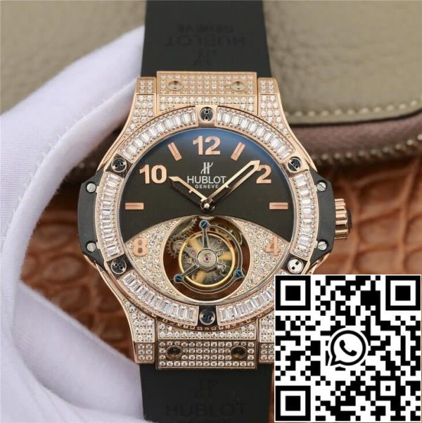 Hublot Big Bang Tourbillon 1 1 Najboljša izdaja Rose Gold črno Dial ZDA replika Watch 1963 Hublot Big Bang Tourbillon 1: 1 Najboljša izdaja Rose Gold črno Dial