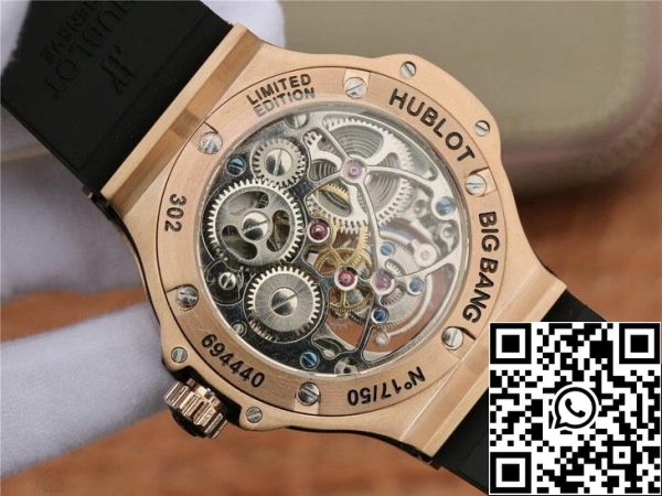 Hublot Big Bang Tourbillon 1 1 Mejor Edición de Oro Rosa Esfera Negro EE.UU. Replica Watch 4836 Hublot Big Bang Tourbillon 1:1 Mejor Edición de Oro Rosa Esfera Negro