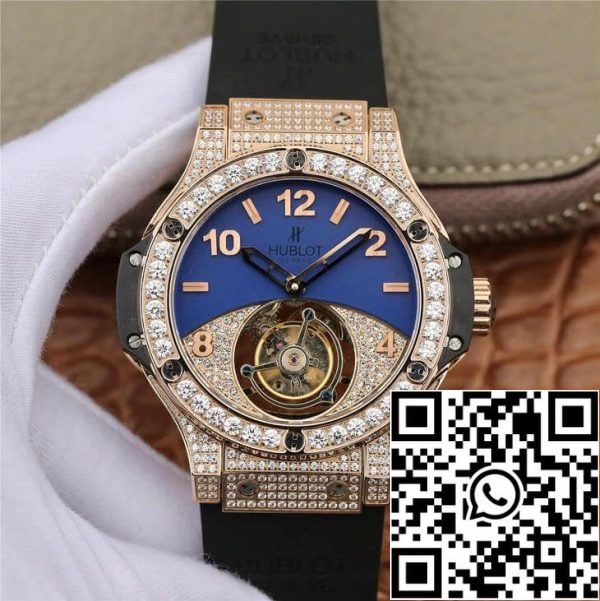 Hublot Big Bang Tourbillon 1 1 Best Edition Rose Gold Diamond Dial US Replica Uhr 6210 Hublot Big Bang Tourbillon 1:1 Best Edition Rose Gold Diamond Dial