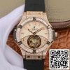 Hublot Classic Fusion 45mm Tourbillon 1:1 Best Edition With Diamond Rosegold White Dial Swiss Toubillon US Replica Watch 3207 Hublot Classic Fusion 45mm Tourbillon 1:1 Best Edition With Diamond Rosegold White Dial Swiss Toubillon