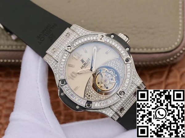 Hublot Classic Fusion 45mm Tourbillon με Diamond Gray Dial 1 1 Best Edition σε μαύρο καουτσούκ λουράκι Swiss Tourbillon ΗΠΑ Replica ρολόι 7051 Hublot Classic Fusion 45mm Tourbillon με Diamond Gray Dial 1:1 Best Edition σε μαύρο καουτσούκ λουράκι Swiss Tourbillon