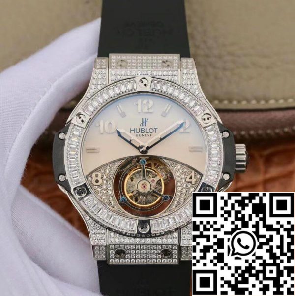 Hublot Classic Fusion 45mm Tourbillon με Diamond Gray Dial 1 1 Best Edition σε μαύρο καουτσούκ λουράκι Swiss Tourbillon ΗΠΑ Replica ρολόι 7993 Hublot Classic Fusion 45mm Tourbillon με Diamond Gray Dial 1:1 Best Edition σε μαύρο καουτσούκ λουράκι Swiss Tourbillon