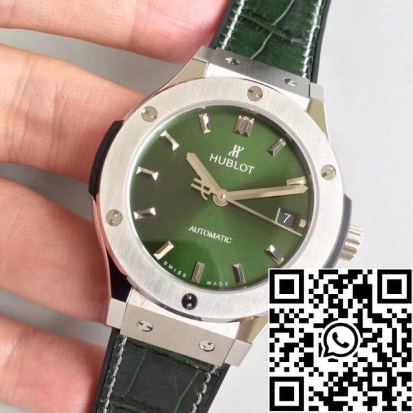 Hublot Classic Fusion 511 NX 8970 LR JJ Фабрика механични часовници 1 1 Най-доброто издание швейцарски ETA2892 зелен циферблат САЩ реплика часовник 9417 Hublot Classic Fusion 511.NX.8970.LR JJ Фабрика механични часовници 1: 1 Най-доброто издание швейцарски ETA2892 зелен циферблат