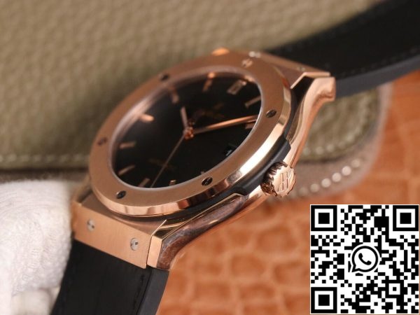 Hublot Classic Fusion 511 OX 1181 LR 1 Best Edition WWF Factory Rose Gold Black Dial US Replica Watch 1334 Hublot Classic Fusion 511.OX.1181.LR 1:1 Best Edition WWF Factory Rose Gold Black Dial