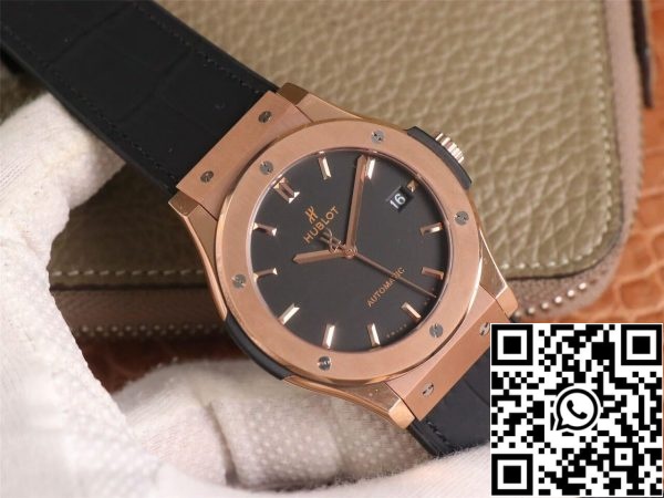 Hublot Classic Fusion 511 OX 1181 LR 1 1 Najboljša izdaja WWF Factory Rose Gold Black Dial ZDA replika Watch 1378 Hublot Classic Fusion 511.OX.1181.LR 1: 1 Best Edition WWF Factory Rose Gold Black Dial