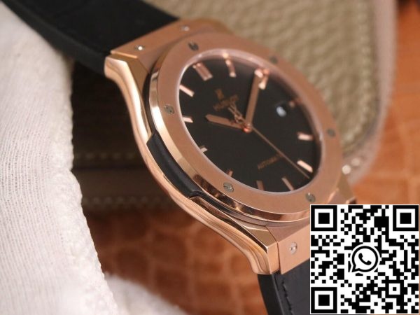 Hublot Classic Fusion 511 OX 1181 LR 1 1 Best Edition WWF Factory Rose Gold Black Dial US Replica Watch 5122 Hublot Classic Fusion 511.OX.1181.LR 1:1 Best Edition WWF Factory Rose Gold Black Dial