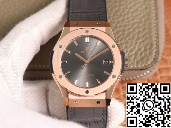 Hublot Classic Fusion 511 OX 7081 LR 1 1 Best Edition WWF Factory Tumma harmaa Dial Yhdysvaltain Replica katsella 9562 Hublot Classic Fusion 511.OX.7081.LR 1: 1 Best Edition WWF Factory Tumma harmaa Dial