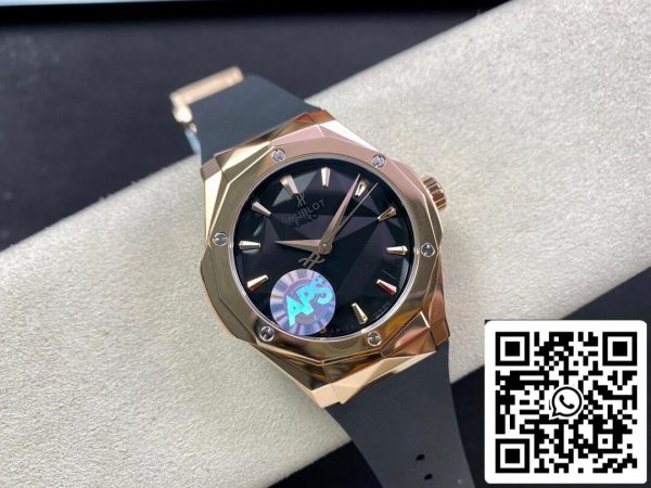 Hublot Classic Fusion 550 OS 1800 RX ORL19 1:1 Best Edition APS Factory Black Dial US Replica Zegarek 5378 Hublot Classic Fusion 550.OS.1800.RX.ORL19 1:1 Best Edition APS Factory Black Dial