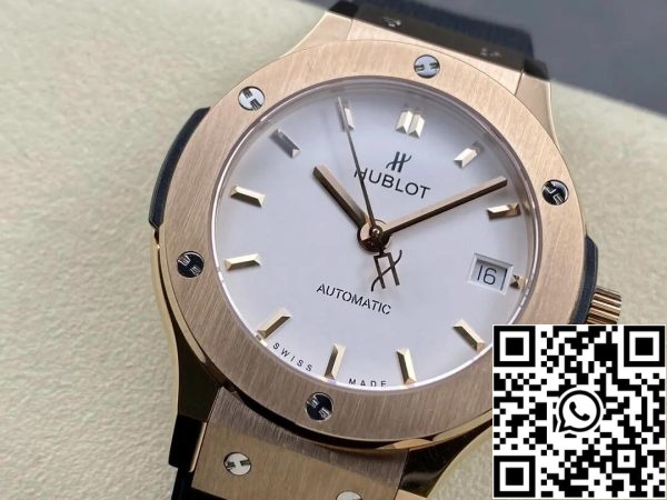 Hublot Classic Fusion 565 OX 2611 LR 38MM 1 1 Best Edition HB Factory White Dia US Replica Uhr 5245 Hublot Classic Fusion 565.OX.2611.LR 38MM 1:1 Best Edition HB Factory White Dia