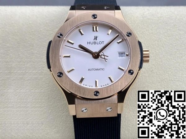 Hublot Classic Fusion 565 OX 2611 LR 38MM 1 1 Best Edition HB Factory White Dia Replica Orologio 5575 Hublot Classic Fusion 565.OX.2611.LR 38MM 1:1 Best Edition HB Factory White Dia