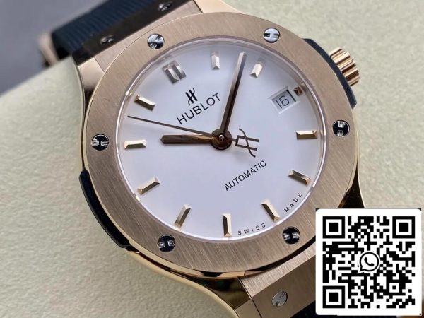 Hublot Classic Fusion 565 OX 2611 LR 38MM 1 1 Best Edition HB Factory White Dia Replica Orologio 6716 Hublot Classic Fusion 565.OX.2611.LR 38MM 1:1 Best Edition HB Factory White Dia