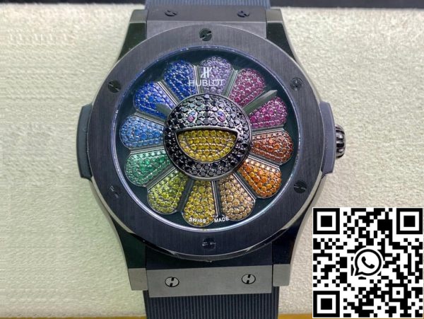 Hublot Classic Fusion Takashi Murakami 507 CX 9000 RX TAK21 1 1 Best Edition Sunflower Color Dial US Replica Watch 7832 Hublot Classic Fusion Takashi Murakami 507.CX.9000.RX.TAK21 1:1 Best Edition Sunflower Color Dial