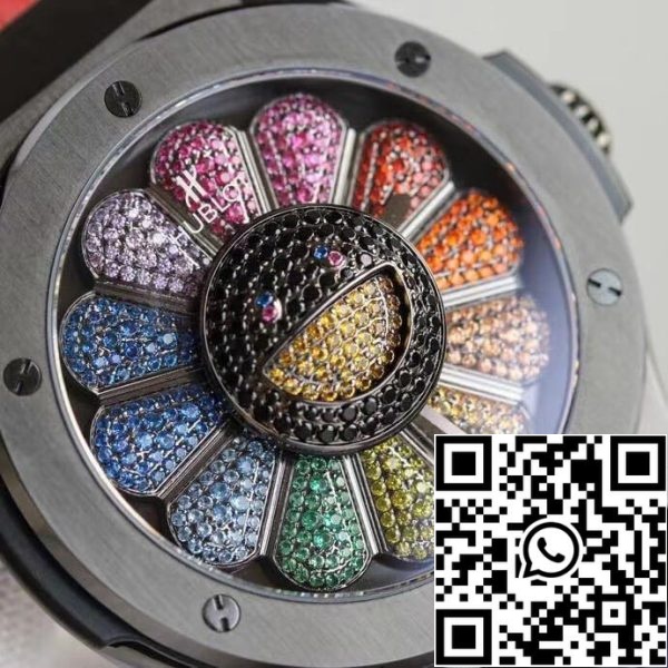 Hublot Classic Fusion Takashi Murakami 507 CX 9000 RX TAK21 1 1 Best Edition Sunflower Colored Diamond Dial US Replica Watch 5617 Hublot Classic Fusion Takashi Murakami 507.CX.9000.RX.TAK21 1:1 Best Edition Sunflower Colored Diamond Dial