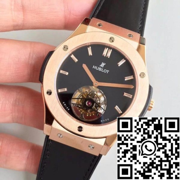 Hublot Classic Fusion Tourbillon 505 OX 1180 LR Мужчины Часы 1 1 Лучшее издание швейцарский турбийон черный циферблат США Реплика Смотреть 7677 Hublot Classic Fusion Tourbillon 505.OX.1180.LR Мужчины Часы 1:1 Лучшее издание швейцарский турбийон черный циферблат