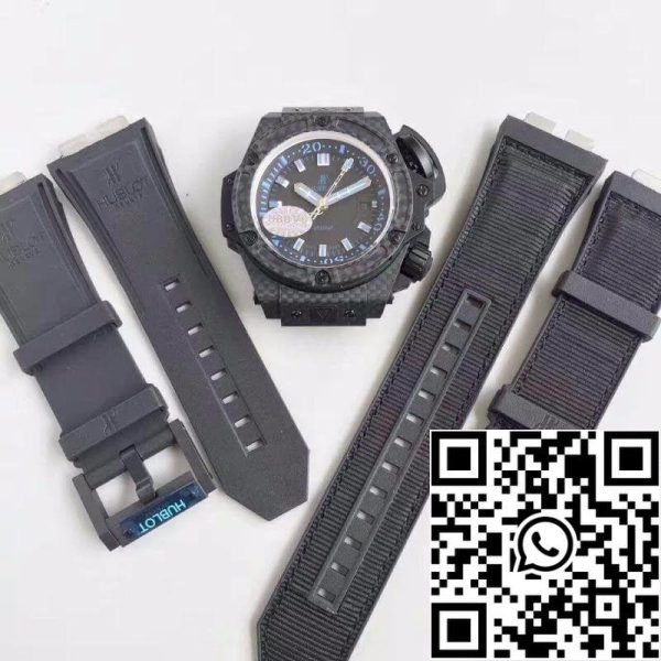 Hublot King Power 703 QM 1129 HR FIL11 1 1 Melhor Edição V6 Fábrica Mostrador Preto Movimento Suíço Réplica EUA Relógio 3339 Hublot King Power 703.QM.1129.HR.FIL11 1:1 Melhor Edição V6 Fábrica Mostrador Preto Movimento Suíço