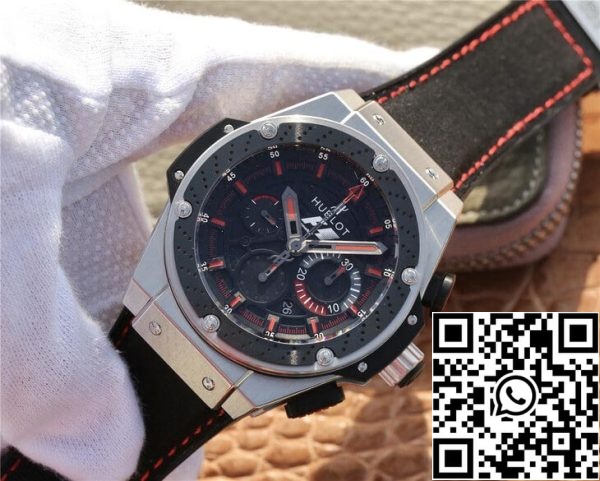 Hublot King Power 703 ZM 1123 NR FMO10 1 1 Лучшее издание V6 завод черный циферблат США Реплика Смотреть 2410 Hublot King Power 703.ZM.1123.NR.FMO10 1:1 Лучшее издание V6 завод черный циферблат