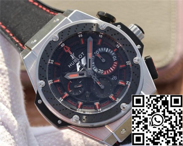 Hublot King Power 703 ZM 1123 NR FMO10 1 1 Best Edition V6 Factory Black Dial US Replica óra 4259 Hublot King Power 703.ZM.1123.NR.FMO10 1:1 Best Edition V6 Factory Black Dial