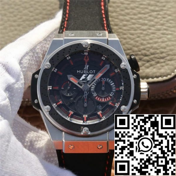 Hublot King Power 703 ZM 1123 NR FMO10 1 1 Best Edition V6 Factory Black Dial US Replica óra 7810 Hublot King Power 703.ZM.1123.NR.FMO10 1:1 Best Edition V6 Factory Black Dial