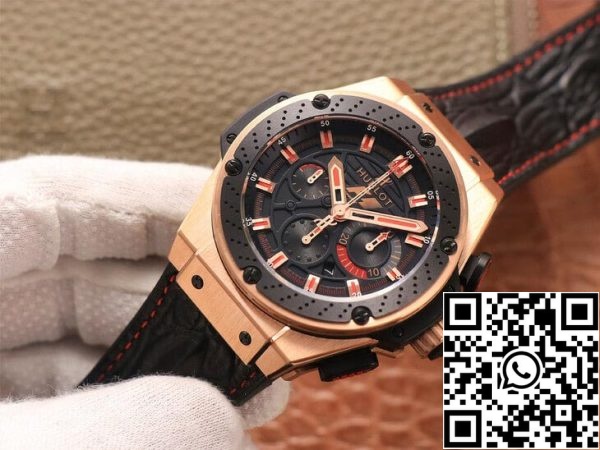 Hublot King Power Ferrari F1 1 1 Best Edition V6 Factory Black Dial Rose Gold US Replica Watch 4056 Hublot King Power Ferrari F1 1:1 Best Edition V6 Factory Black Dial Rose Gold