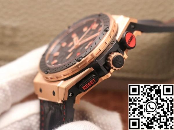 Hublot King Power Ferrari F1 1 1 Best Edition V6 Factory Black Dial Rose Gold US Replica Klocka 5847 Hublot King Power Ferrari F1 1:1 Best Edition V6 Factory Black Dial Rose Gold