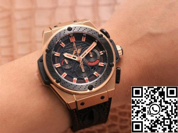 Hublot King Power Ferrari F1 1 1 Best Edition V6 Factory Black Dial Rose Gold US Replica Watch 7872 Hublot King Power Ferrari F1 1: 1 Best Edition V6 Factory Black Dial Rose Gold