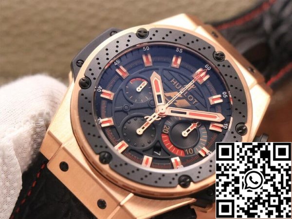 Hublot King Power Ferrari F1 1 1 Best Edition V6 Εργοστάσιο Μαύρο Dial Rose Gold ΗΠΑ Replica ρολόι 9943 Hublot King Power Ferrari F1 1: 1 Best Edition V6 Εργοστάσιο Μαύρο Dial Rose Gold