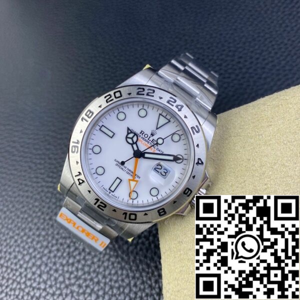 IMG 20240314 WA0050 Zegarki męskie Rolex Explorer II 226570 JVS 1:1 Best Edition 3285 mechanizm biała tarcza