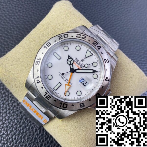 IMG 20240314 WA0056 Zegarki męskie Rolex Explorer II 226570 JVS 1:1 Best Edition 3285 mechanizm biała tarcza