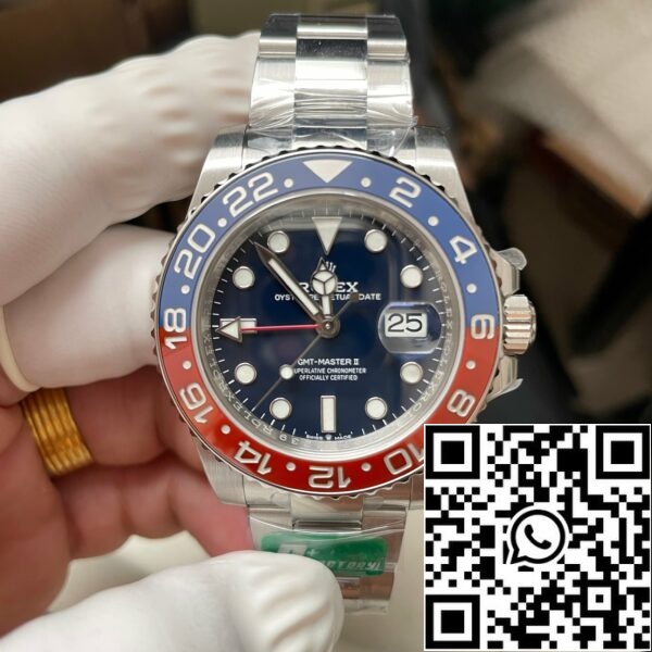 IMG 8128 Rolex GMT Master II M126719blro-0003 1:1 Best Edition C+ Factory Blue Dial à escala