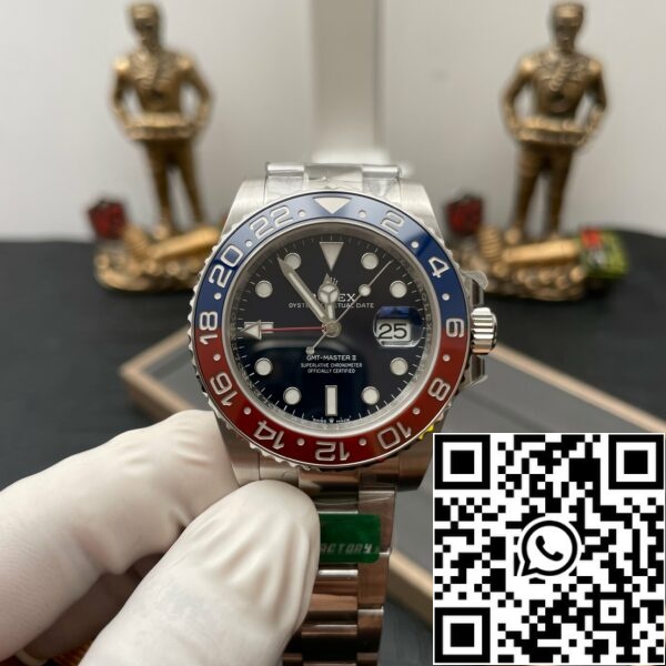 IMG 8130 Rolex GMT Master II M126719blro-0003 1:1 Best Edition C+ Factory Blue Dial à escala