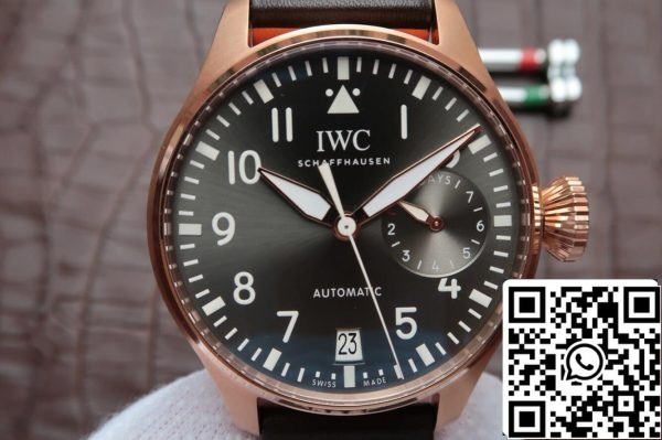 IWC Big Pilot IW500901 1:1 Best Edition ZF Factory Rose Gold Black Dial US Replica Zegarek 3143 IWC Big Pilot IW500901 1:1 Best Edition ZF Factory Rose Gold Black Dial