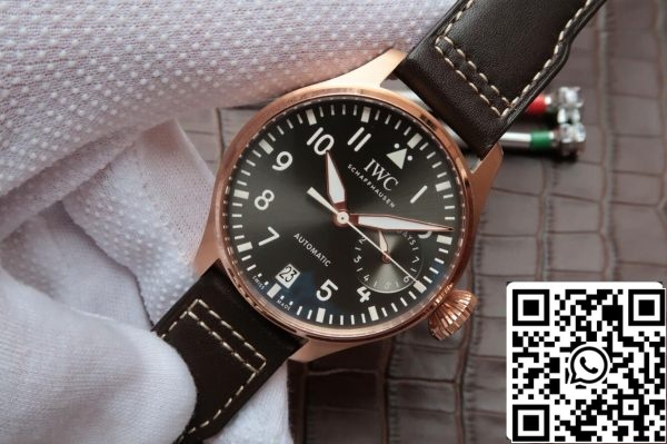 IWC Big Pilot IW500901 1:1 Best Edition ZF Factory Rose Gold Black Dial US Replica Zegarek 4309 IWC Big Pilot IW500901 1:1 Best Edition ZF Factory Rose Gold Black Dial