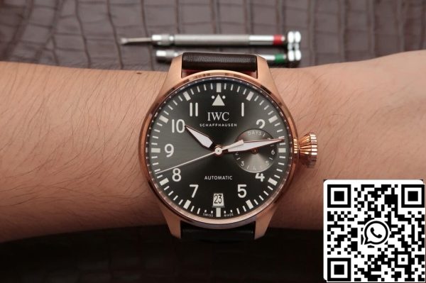 IWC Big Pilot IW500901 1 1 Best Edition ZF Factory Rose Gold Black Dial US Replica Klocka 5342 IWC Big Pilot IW500901 1:1 Best Edition ZF Factory Rose Gold Black Dial