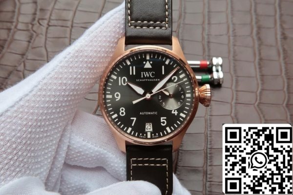 IWC Big Pilot IW500901 1 1 Best Edition ZF Factory Rose Gold Black Dial US Replica Watch 6852 IWC Big Pilot IW500901 1:1 Best Edition ZF Factory Rose Gold Black Dial