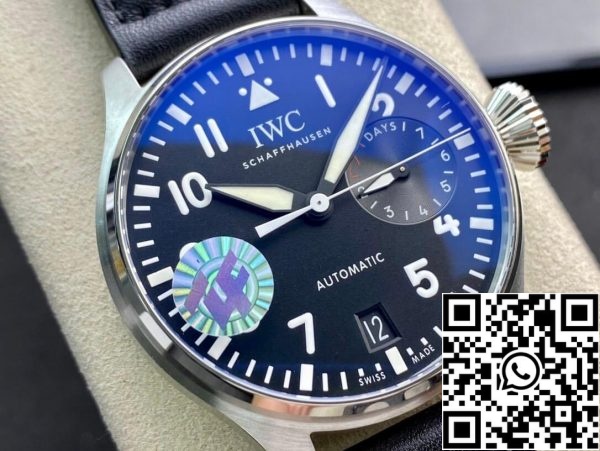 IWC Pilot 46MM 1 1 Best Edition ZF Factory ruostumattomasta teräksestä musta soittaa Yhdysvaltain Replica katsella 5894 IWC Pilot 46MM 1:1 Best Edition ZF Factory ruostumattomasta teräksestä musta soittaa