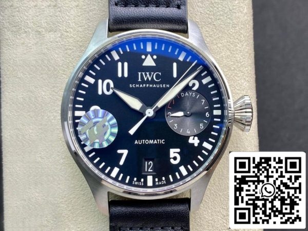 IWC Pilot 46MM 1 1 Best Edition ZF Factory rozsdamentes acél fekete számlap USA Replica Watch 6822 IWC Pilot 46MM 1:1 Best Edition ZF Factory rozsdamentes acél fekete számlap