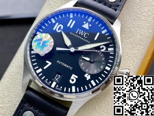 IWC Pilot 46MM 1 1 Best Edition ZF Factory ruostumattomasta teräksestä musta soittaa Yhdysvaltain Replica katsella 8978 IWC Pilot 46MM 1: 1 Best Edition ZF Factory ruostumattomasta teräksestä musta soittaa