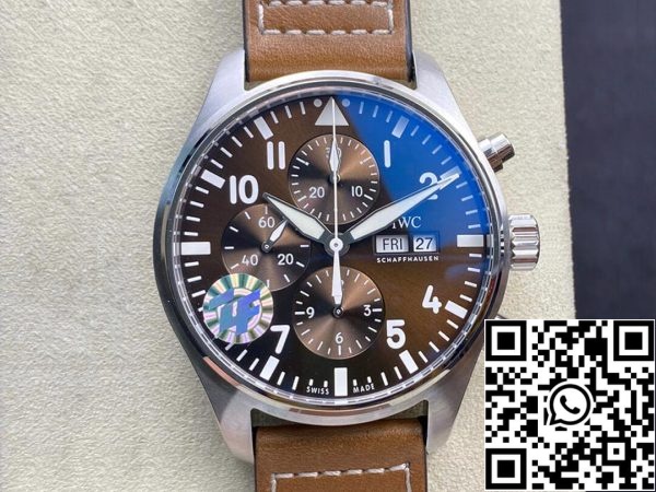 IWC Pilot Chronograph IW377713 ZF Factory 1 1 Best Edition Swiss ETA7750 Brown Dial US Replica Klocka 6249 IWC Pilot Chronograph IW377713 ZF Factory 1:1 Best Edition Swiss ETA7750 Brown Dial